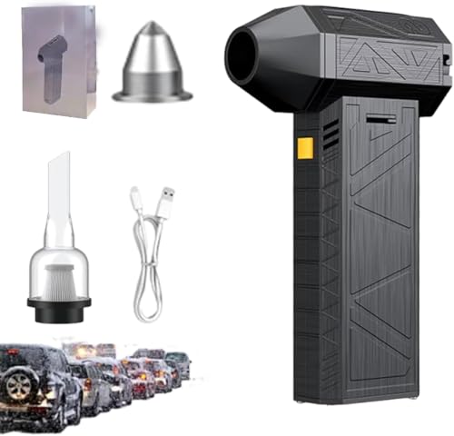 Zanbeel 130000 RPM Electric Air Duster, Powerful Cordless Compressed Air Blower with 3-Speed Modes, Rechargeable Mini Dust Cleaner for Computer, Laptop, Keyboard, PC Case, Car Interior & Home Cleaning