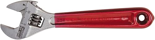 Miniatura 8 de Klein Tools D506-4 Llave de accionamiento ajustable, forjada con acabado cromado pulido y un mango sumergido de plástico, 4 pulgadas