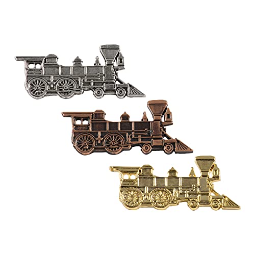 Train Engine Pin, Locomative, Train, Track, Lapel, Brooch, Hat, Pins, Pewter, Over 25 Transportation Designs, Made In The Usa. A245 #TOP3