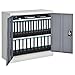 Produktbild Juskys Aktenschrank Office 90 x 90 cm  Metallschrank abschließbar mit 2 Türen, Zylinder-Schloss & 3 Fächern  Büroschrank halbhoch in Weiß & Grau