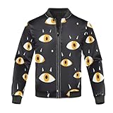 tplaotee Cartoon Cute Yellow Eyes Mens Rain Jacket Lightweight Waterproof Men Windbreaker Jacket Men Coats Fashion Active
