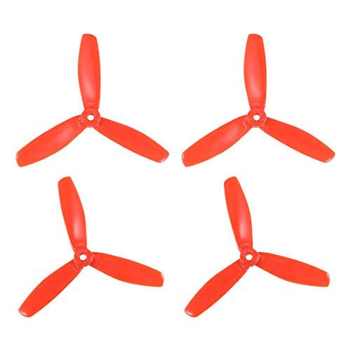 Image of RC 5045 5 x 4.5 Inch 3-Vane Multi-Rotor Propellers for Airplane Toy, Nylon Red 2 Pairs