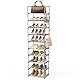 Vicye Schuhregal 10 Ebenen, Offener Schuhschrank aus Metall, Schuhregale Schmal und Hoch, Schuhständer Platzsparend 2m Hoch für Eingang, Flur, Schlafzimmer