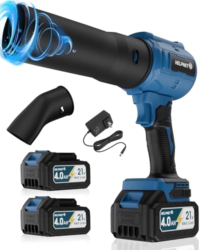 Cordless Leaf Blower with Battery and Charger - Blowers for Lawn Care, As Seen On TV, 1000000 RPM Turbo Jet Electric Blower, Lightweight Handheld with Extended Nozzle, Portable for Patio & Yard