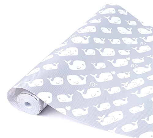 Shelf Liners For Kitchen Cabinets 20 Inch Wide X 20 Ft Non Slip Drawer Protective Liners Washable Oil-Proof Thicken Kitchen Cabinet Liners Mat For Refrigerator Shelf Wire Shelf Pantry Whale Pattern #TOP2