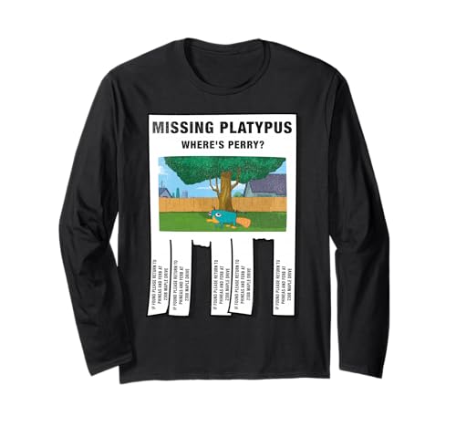 T-shirt Phineas et Ferb à manches longues avec grand imprimé affiche vintage