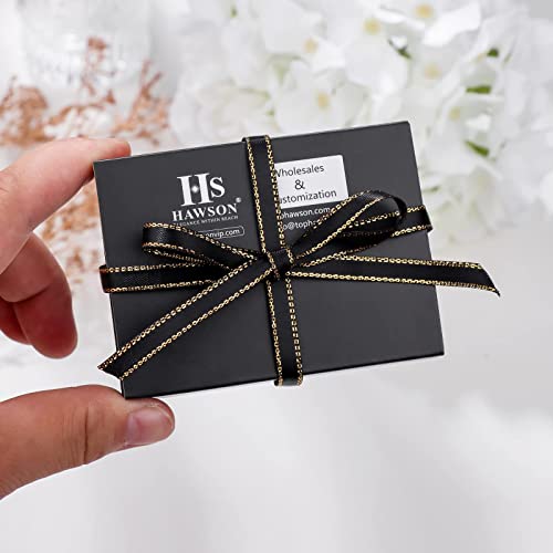 Hawson Mens Premium Tie Tack Tie Clip For Men Gold And Black Color Square #TOP5