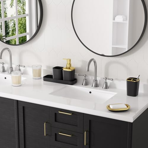 image for XLHOMO Black Bathroom Accessories Set, Black and Gold Bathroom Accesso