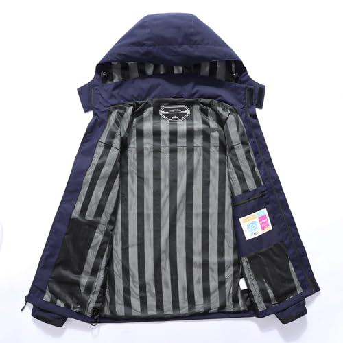 Image of Outdoor Men's Waterproof Raincoat Windbreaker Lightweight Rain Jacket with Detachable Hood