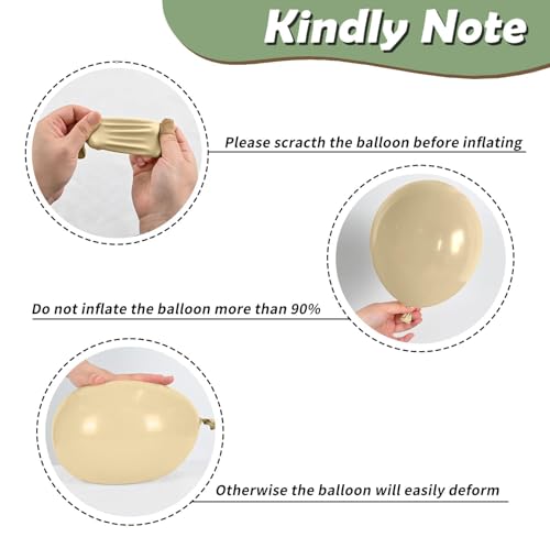 Green and Brown Balloons, 12 Inchs Sage Green Deer Print Gold Confetti Balloons for Kids Woodland Baby Shower Decorations Safari Jungle Dinosaur Theme Birthday Party Wedding Grauation Supplies - Image 5