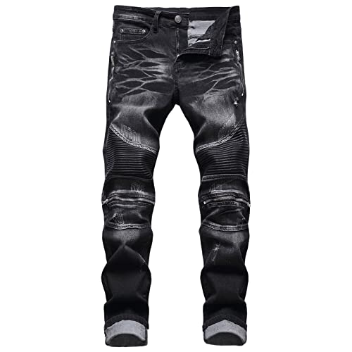 Jean zippé pour hommes coupe slim idéal pour vos sorties urbaines et soirées branchées en denim