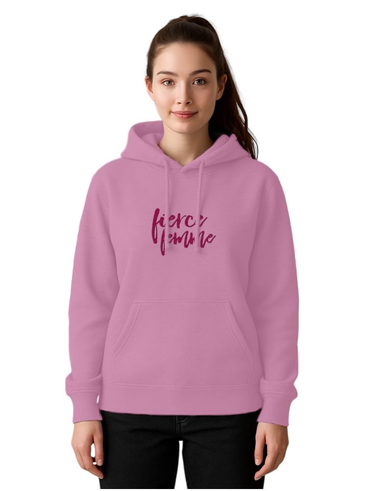 Womens Graphic Printed Cotton Full Sleeve Regular Fit Hooded Sweatshirt | Pockets, Ribbed Hem, Casual Winter Wear |Sweatshirt for Women| (Hoodies) |-image-22