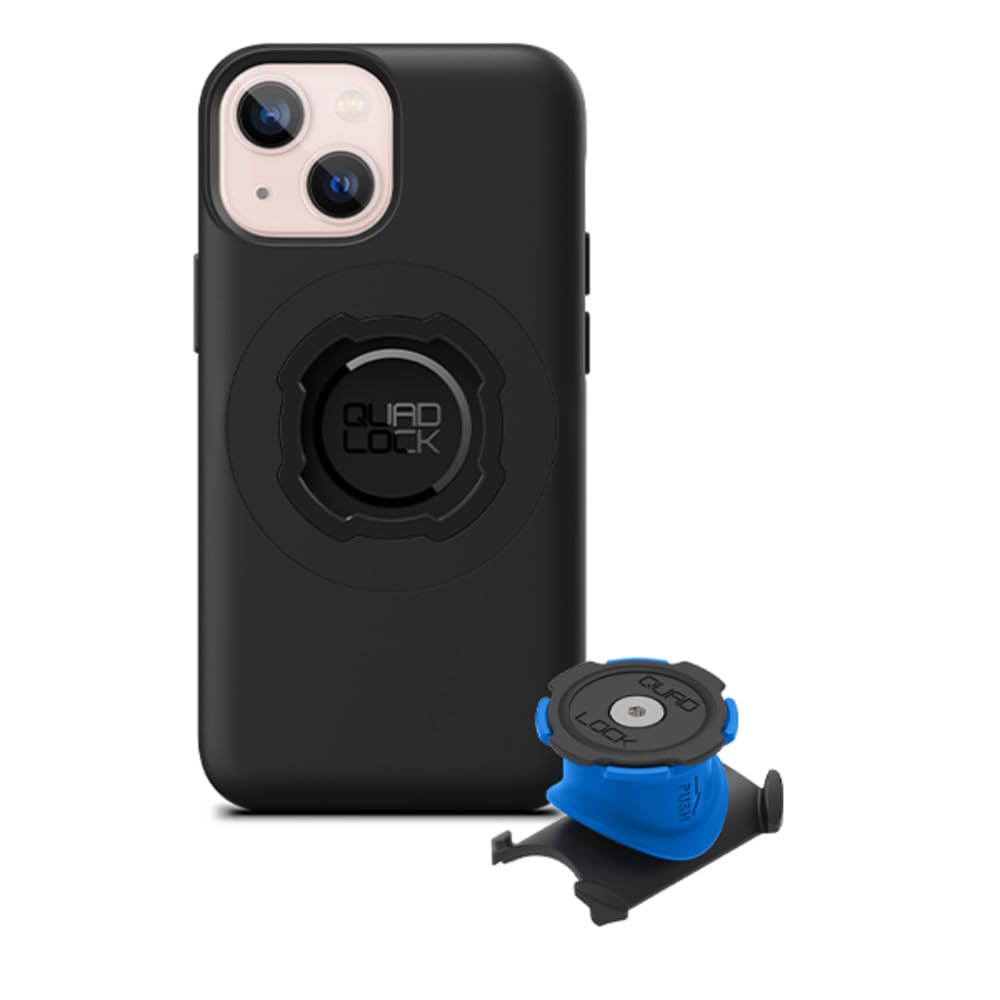 Quad Lock Stem/Handlebar Bike Phone Holder Kit with MAG Phone Case for iPhone 13 Mini