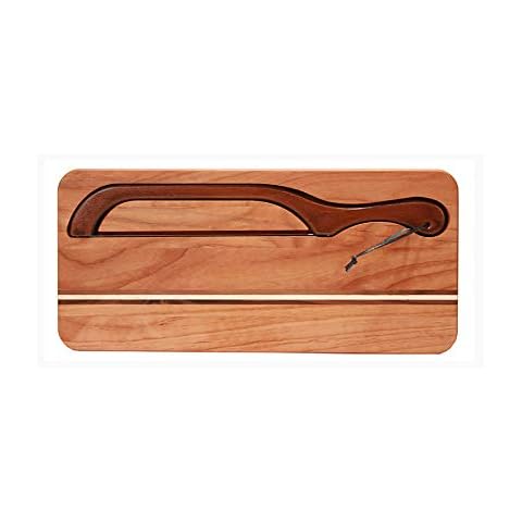 Out of the Woods of Oregon Deluxe Red Alder Knife Board and Bread Slicer Set Cover