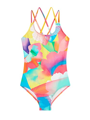 Kanu Surf 1144-MULTI-10 Girls' Reese Upf 50+ Beach Sport Criss-Cross One Piece Swimsuit cover
