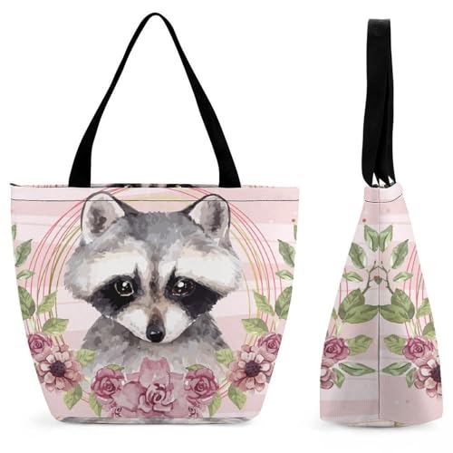 Sac de shopping ratons laveurs mignons pour vos escapades de week-end