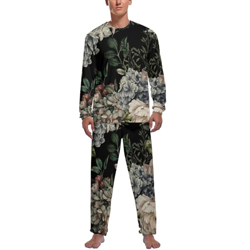 Pyjama homme fleurs rétro idéal pour vos soirées de détente à la maison