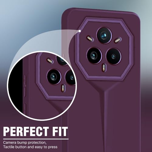 Image of WOW IMAGINE Slim Back Cover for Realme 14 Pro Plus 5G | Blade Series Ultra Thin Case with Lightweight Design | Camera Protection | Soft Matte Silicone Flexible Mobile Case - Purple