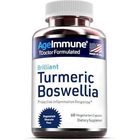 Turmeric Supplement with 65% Boswellia Serrata Extract with Black Pepper as Bioperine - Inulin -Turmeric Curcumin 95% Extract for Healthy Inflammation Response and Gut Health - 60 Capsules Cover
