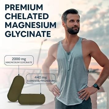 Magnesium Glycinate 2000mg Per Serving Supplement - 120 Veg Tablets
