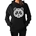 TeeStars Women's - Aztec Panda Head Hoodie Small Black