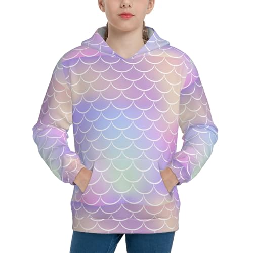Fish Scale1 Kids Pullover Hoodies Boys Sweatshirts Girls Athletic Clothes with Pocket