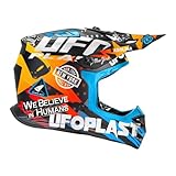 UFO PLAST Unisex – Erwachsene He13600#cdl Helm, Blau/Gelb, L
