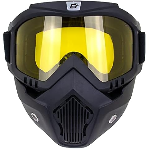 Birdz Eyewear Skylark Motorcycle Goggles with Mask Cover