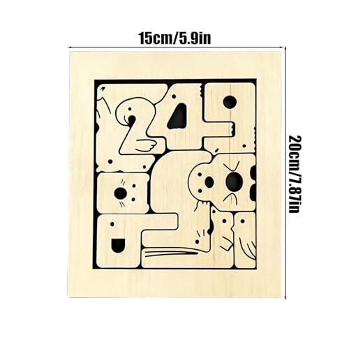 Puzzles infantiles de madera con animales para desarrollar la lógica 6
