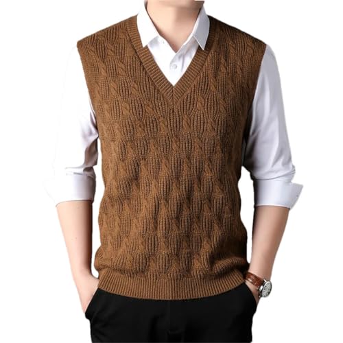 Men Knit Pullover V Neck Argyle Sweater Designer Sleeveless Vest