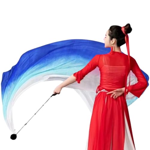 Velo de seda para danza del vientre para mejorar giros y efectos visuales 7
