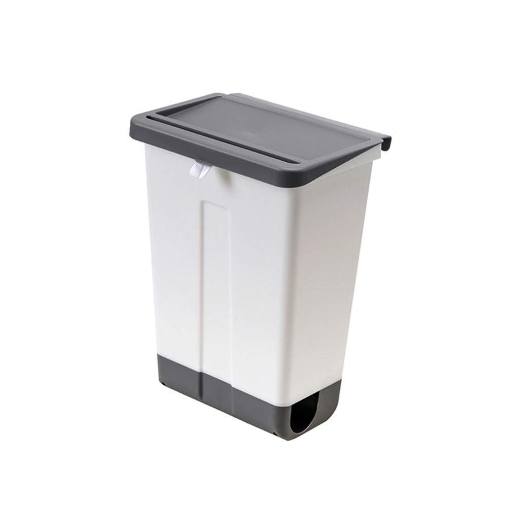YSOCKS Trash Can Kitchen Trash Can Plastic Wall Mounted Trash Bin Waste Recycle Compost Bin Garbage Bag Holder Waste Container Bathroom Dustbin