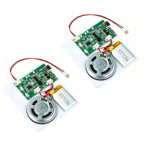 Image of Diymore DIY Birthday Cards Music Module 8MB,Light Sensing Activated Sound Module with Speaker,Easy Recording for Personalized Greetings,DIY Holiday Cards Gifts for Women Men Mom Wife Lover Kids 2 PCS
