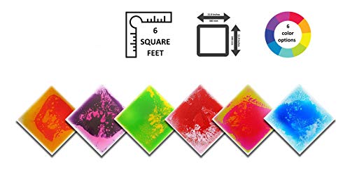 Liquid Floor Tile Six Pack 12" x 12" - by Playlearn (Mixed Color)