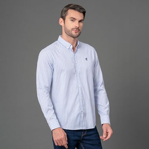 Image of Red Tape Striped Regular Fit Shirt For Men | Comfortable & Stylish