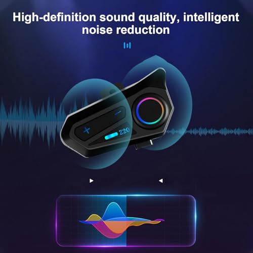 Auriculares impermeables para casco de motocicleta IPX6 inalámbricos con carga tipo C 6