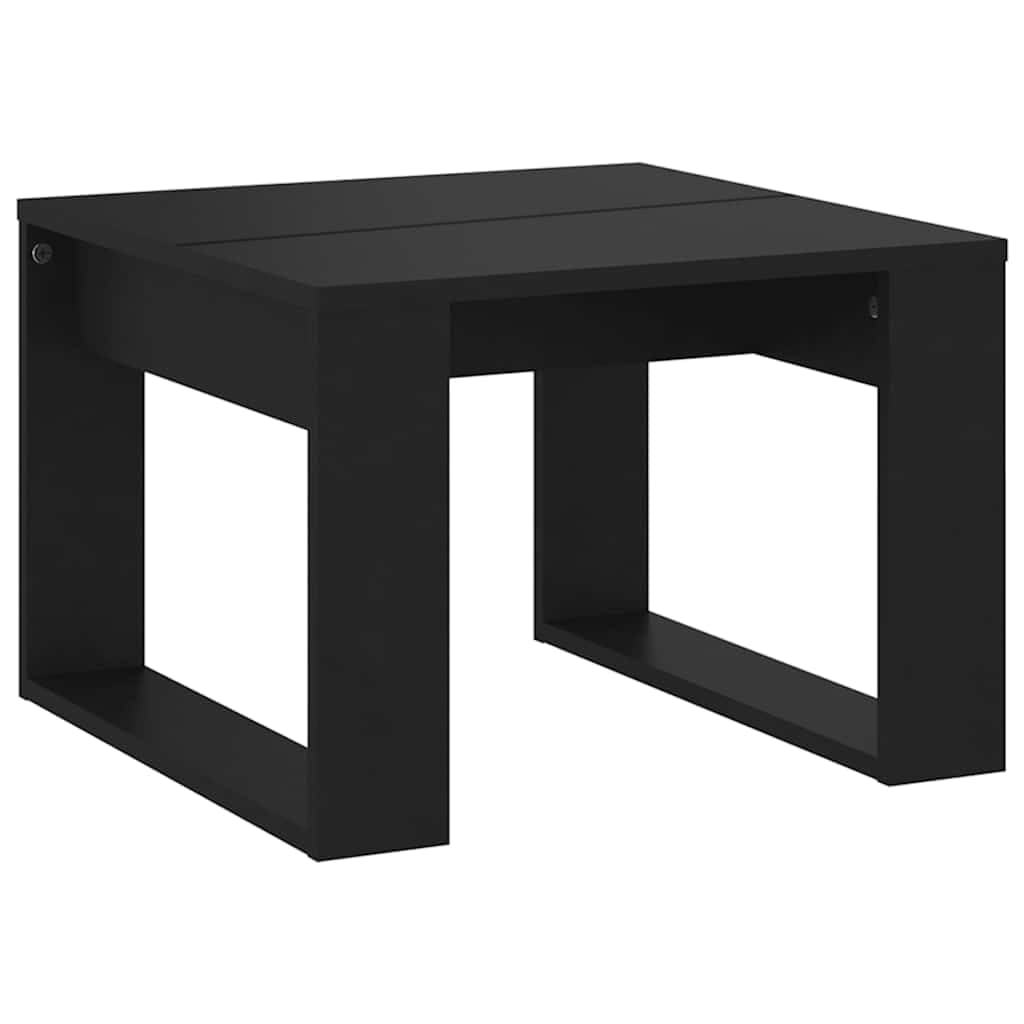 Table d'appoint carrée noire : le support stable idéal pour boissons et snacks