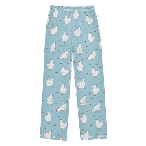 ZZXXB Cartoon Cock Boys Long Pants Soft Trousers Elastic Waist Kids Lounge Bottoms with Pockets S-XL