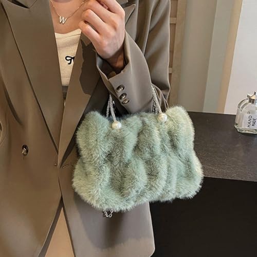 Plush Pearl Crossbody Bag Wallet Tote Bag Cross Body Bag for Woman Handbag Purse Fluffy Purse Cute Fuzzy Shoulder Bag2