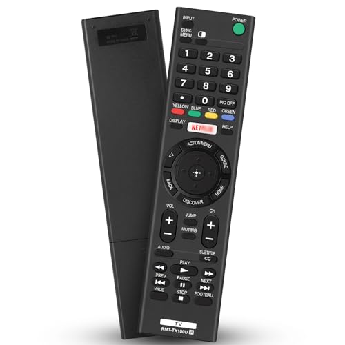 Replacement Universal Remote Control for Sony TV, Compatible All Sony LED, LCD, Televisions Remote Control RMT-TX100U- No Setup Required