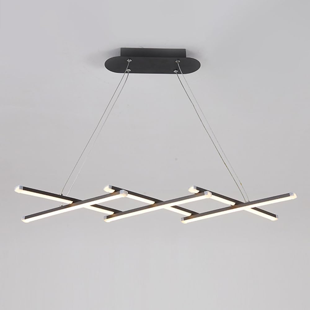 Suspension rétractable minimaliste noire de 80cm avec gestion par télécommande