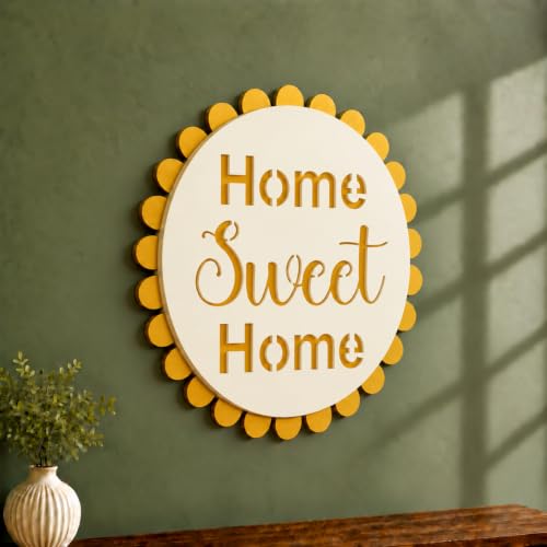 Image of Sehaz Artworks Home Sweet Home Decorative Items for Living Room 28x28 CM