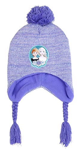 Disney Little Girl's Frozen Winter Hat and Glove Set, Purple, Age 4-72