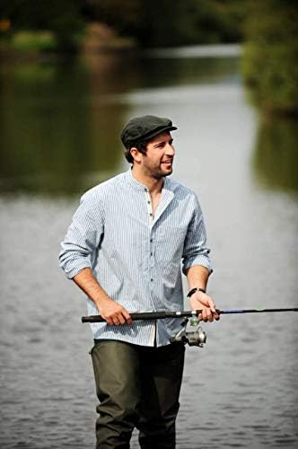 Mens Vintage Style Grandfather Shirt Cotton - Image 5