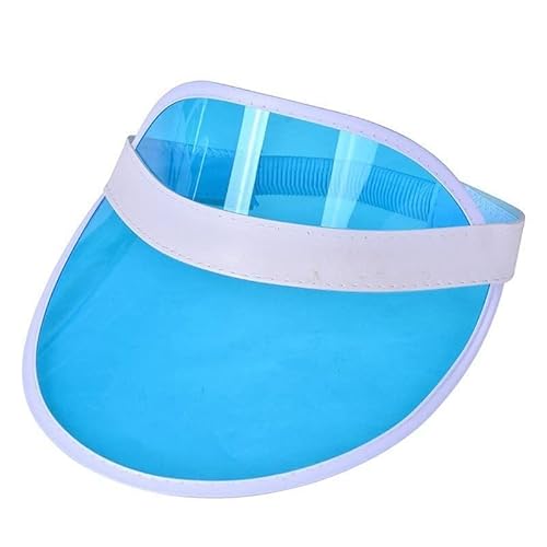 Norhogo 4 Stück Sonnenvisier, Sonnenhut, Sonnenhut Unisex, Transparente Kunststoff-Sonnenblende 80er Jahre Sonnenvisier Poker Beach Party Sonnenvisiere für Golf, Tennis and Pokerpartys