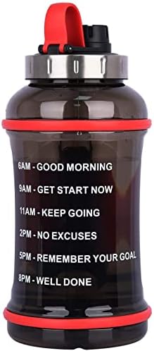 FORWEWAY Large Sports Water Bottle 2.2l Eco-friendly BPA-free Leak-proof Extra-strong Reusable Durable Gym Bottle Water jug with Tracker Big Water Container for Outdoor Fitness Cycling Hiking Camping