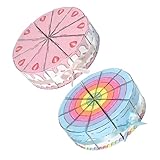 TEHAUX 2 Satz Dreieckige Kuchenstück Geschenkboxen aus Papier Bunte Party Süßigkeitenboxen für Geburtstagsfeiern Hochzeiten und Weihnachten Gastgeschenk Dosen