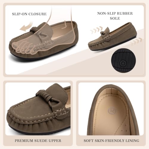 Image of Miamooi Toddler Boys Girls Wedding Dress Shoes Little Kid Slip On Loafers School Uniform Moccasins Walking Shoe
