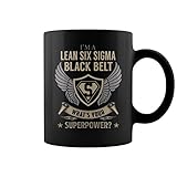 Lean Six Sigma Black Belt Superpower Job Title Mug