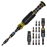 Klein Tools 32517HD KNECT 17-in-1 Impact-Rated Hybrid Screwdriver/Nut Driver, Magnetic, Flip Socket, 11 Bits, 3 Nut Drivers, Bit Holder, Square Adapter